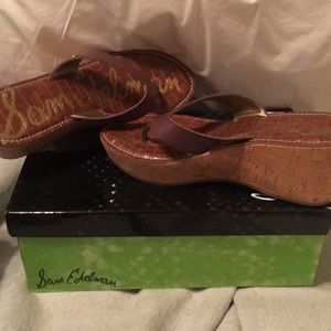 sam edelman cork platform sandals